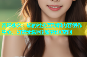 杏吧永久：您的社交互动和内容创作中心，打造无限可能的社区空间