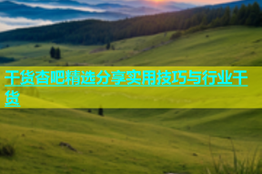干货杏吧精选分享实用技巧与行业干货