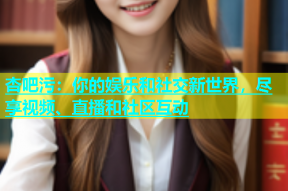 杏吧污：你的娱乐和社交新世界，尽享视频、直播和社区互动